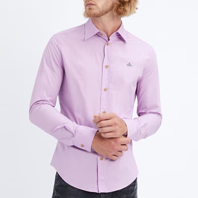 Pink Slim Fit Cotton Shirt