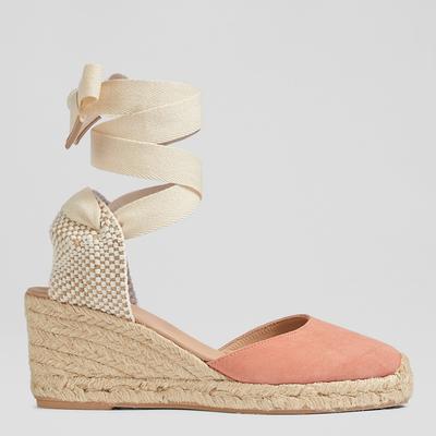 Pink Maureen Canvas Espadrille Sandals