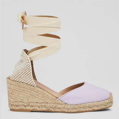 Lilac Maureen Canvas Espadrille Sandals