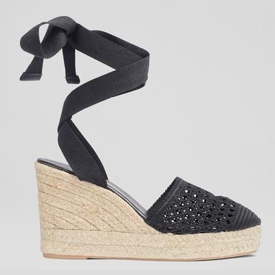 Black Magnolia Black Lace Espadrilles