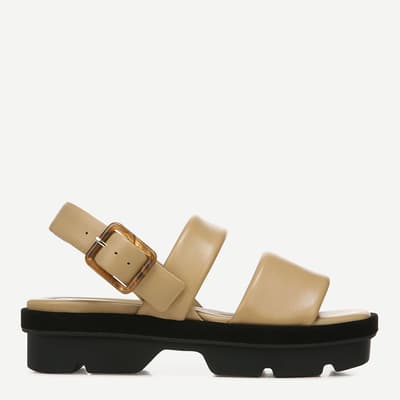 Women's Sand Bowie Leather Slingback Sandals