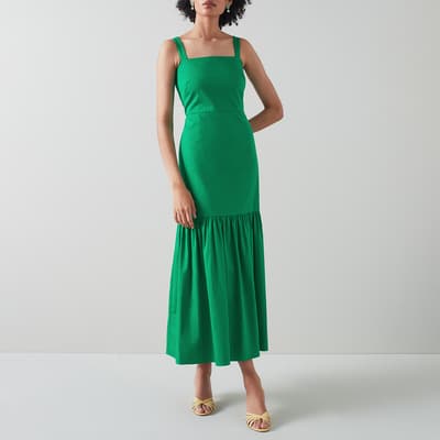 Green Essie Cotton Midi Dress