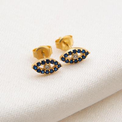 Gold & Black Eye Earrings