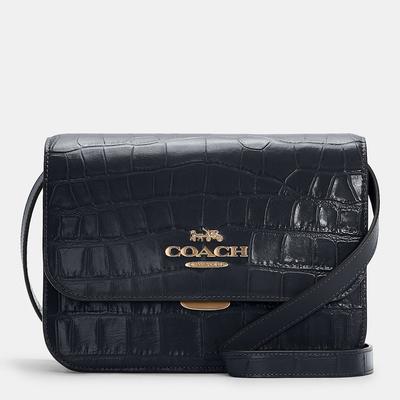 Midnight Croc Brynn Flap Crossbody
