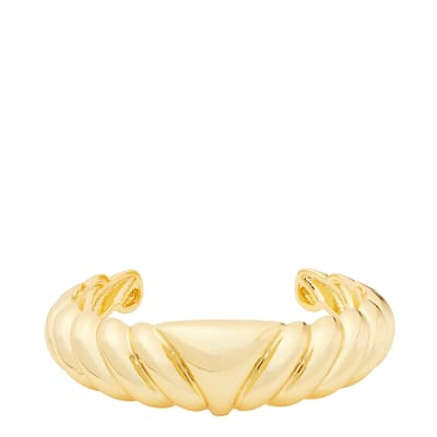 Gold French Twist Cuff Bracelet