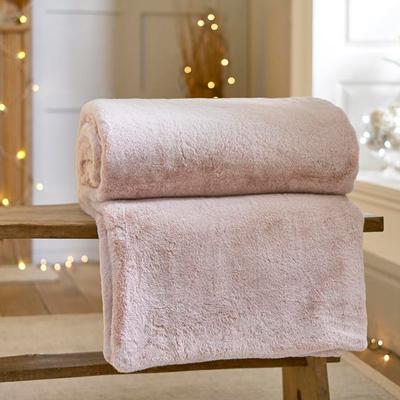 Alaska 130x160cm  Faux Fur Throw, Pink