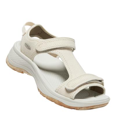 Cream Astoria West T-Strap Canvas Sandals