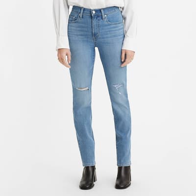Mid Blue 724™ High Rise Straight Stretch Jeans