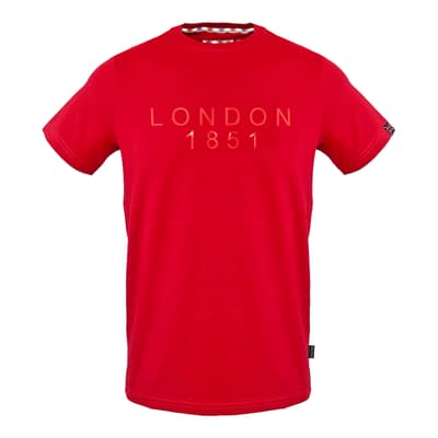 Red London Logo Cotton T-Shirt