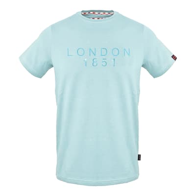 Light Blue London Logo Cotton T-Shirt