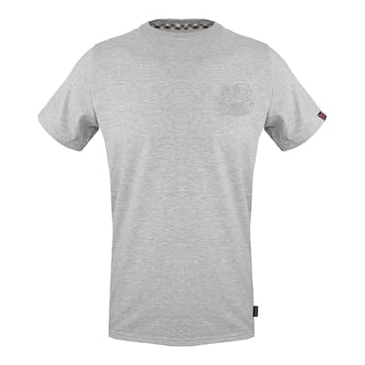 Grey Tonal Logo Cotton T-Shirt
