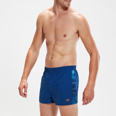 Blue Men's Retro 13" Swim Shorts