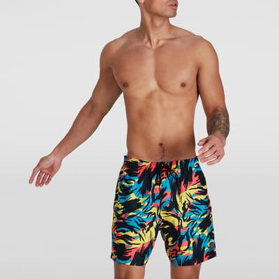 Yellow Men's Printed Leisure 16" Swim Shorts