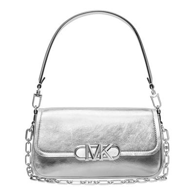 Silver Parker Medium Pouchette Shoulder Bag