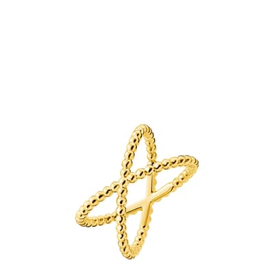 750 Yellow Gold Plated Dots Ring