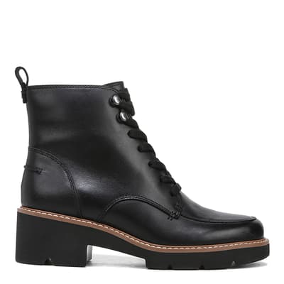 Black Dara Leather Ankle Boot