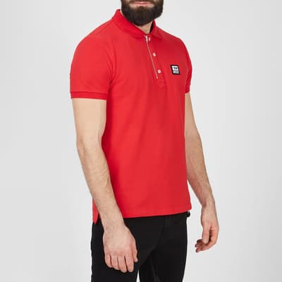 Red Harry Patch Logo Polo Shirt