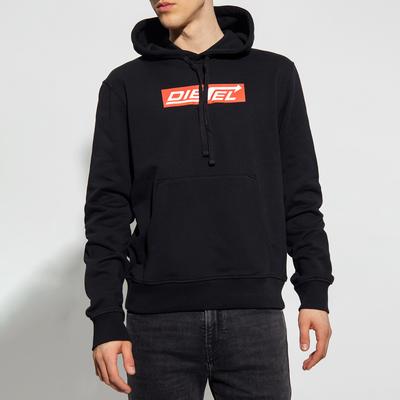 Black Chest Logo Hoodie