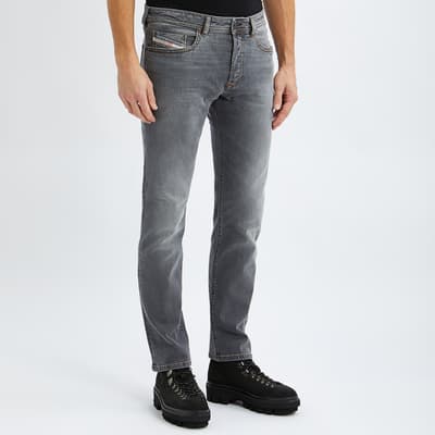 Grey Buster-X Tapered Stretch Jeans