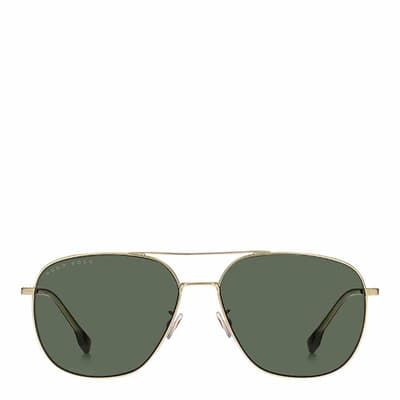 Men's Green & Gold Hugo Boss Sunglasses 62mm