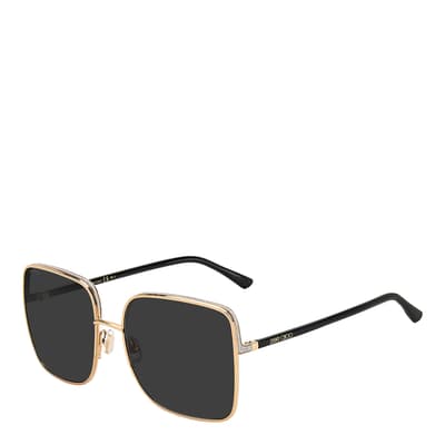 Gold Black Square Sunglasses