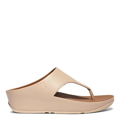 Stone Beige Shuv Leather Toe Post Sandals