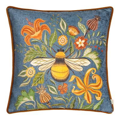 Hawthorn Bee 43x43cm Cushion, Petrol