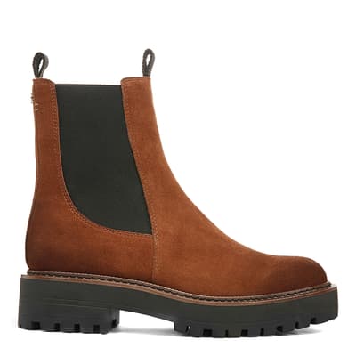 Brown Laguna Chunky Ankle Boots