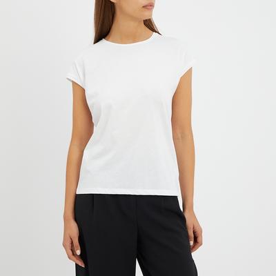 White Irina Cotton Blend T-Shirt