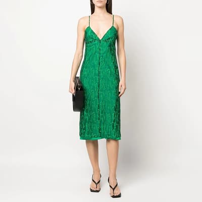 Green Printed Cami Dress