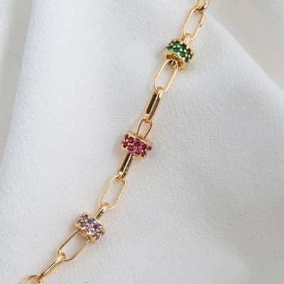 Multicolour Metal Chain Bracelet