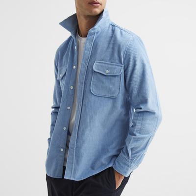 Blue Twin Pocket Cotton Shirt