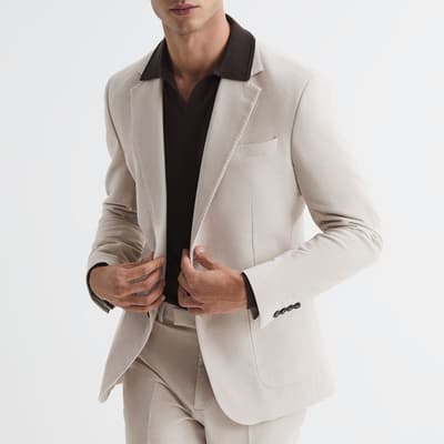 Stone Spark Single Breasted Cotton Blend Jacket