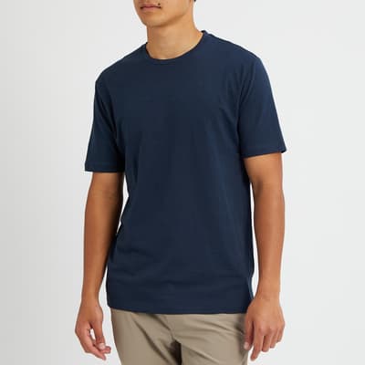 Navy Dawson Jersey Cotton Blend T-Shirt