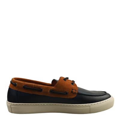 Navy/Brown Euenb Boat Shoes