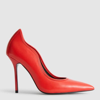 Red Bramley Leather Heels