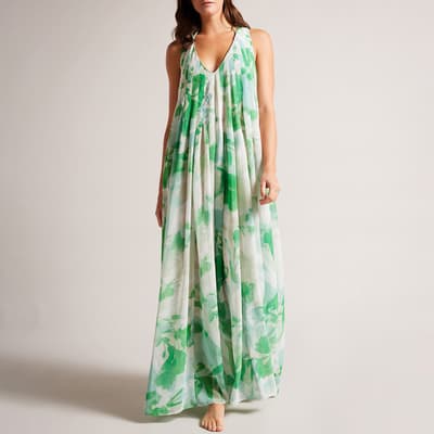 Green Milasan Floaty Maxi Cover Up