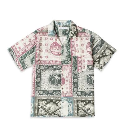 White Lamba Mens Cuban Pyjama Shirt