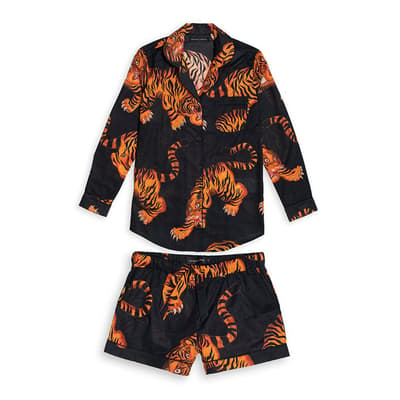 Black Womens Rayas Signature Pyjama Set