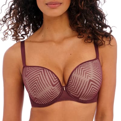 Purple Tailored Moulded Plunge T-shirt Bra