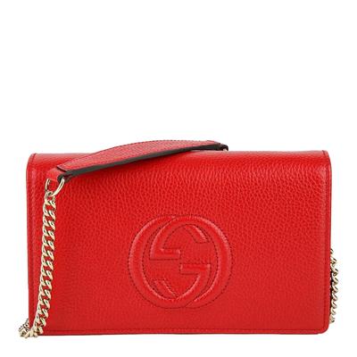 Gucci GG Red Leather Crossbody