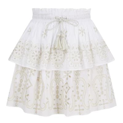 Belle Skirt White-Gold