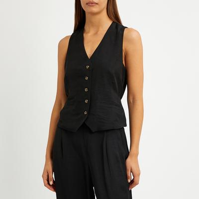 Black Acetate Waistcoat