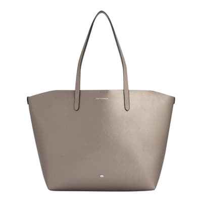 Pewter Leather Large Ivy Tote Bag
