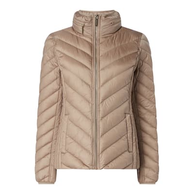 Champagne Quilted Packable Jacket