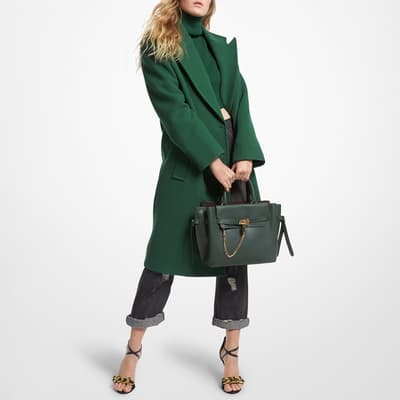 Green Mensy Wool Blend Coat