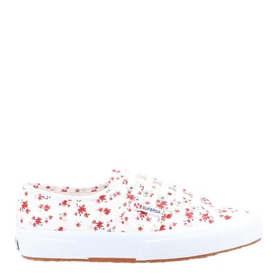 White/Red Floral 2750 Trainers