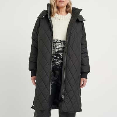 Black Ektra Hooded Coat