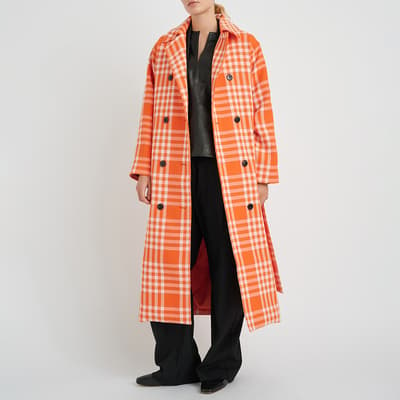 Orange Check  Coat