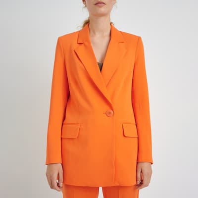 Orange Adian Single Breasted Blazer